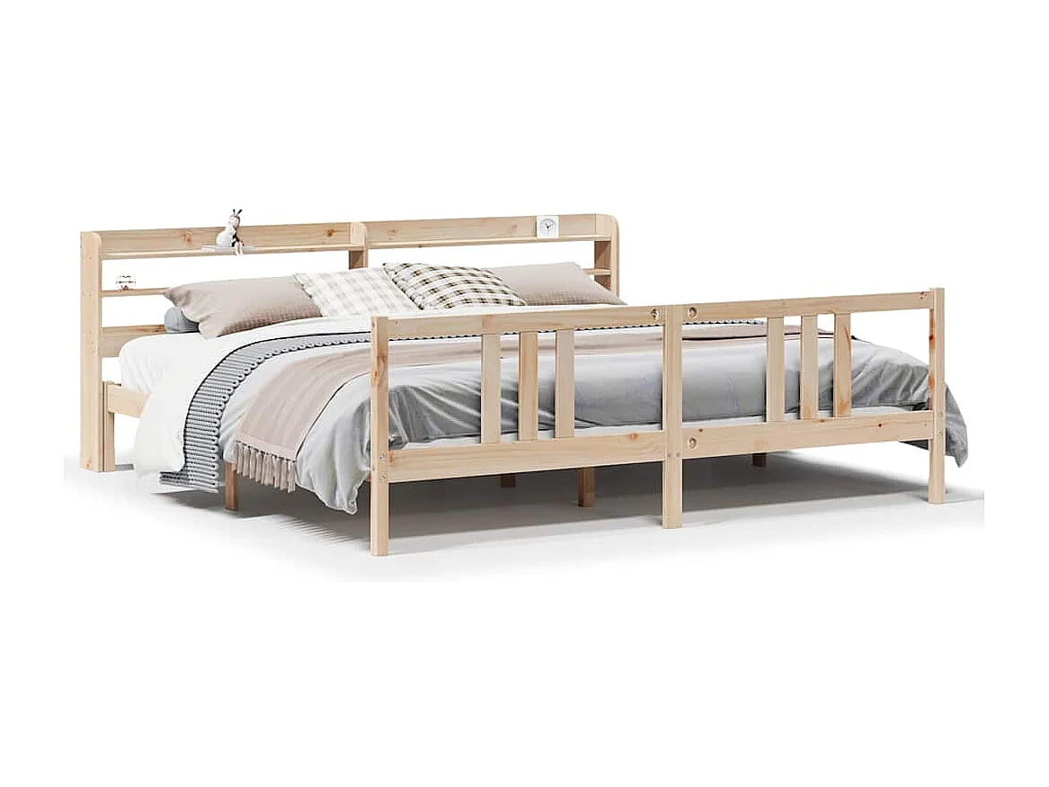 Cadre de lit avec tête de lit sans matelas 180x200 cm