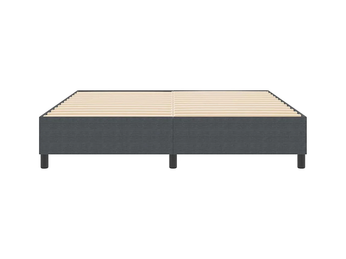 Cadre de lit Gris foncé 180 x 200 cm Tissu en velours côtelé