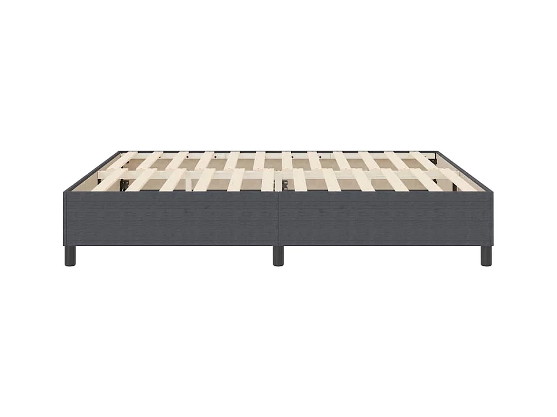 Cama tipo Box Spring Gris oscuro 180 x 200 cm Telas de pana
