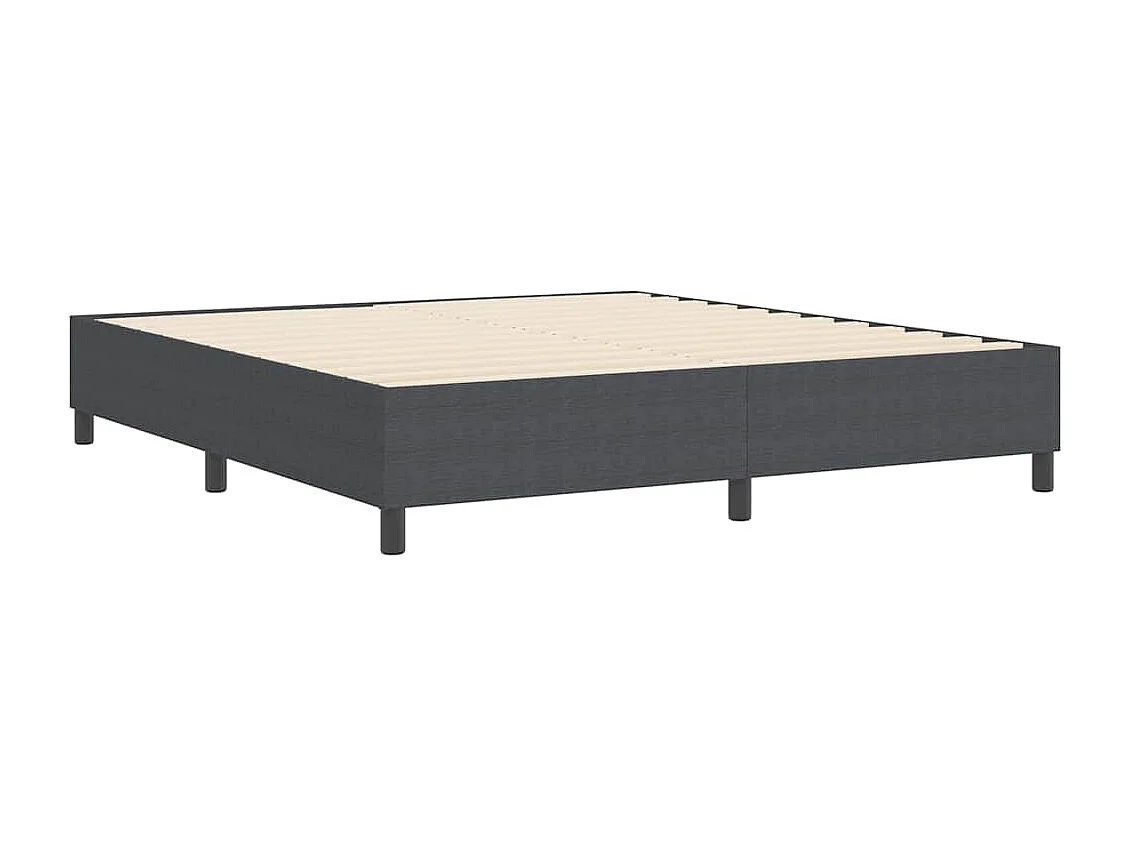Cama tipo Box Spring Gris oscuro 180 x 200 cm Telas de pana