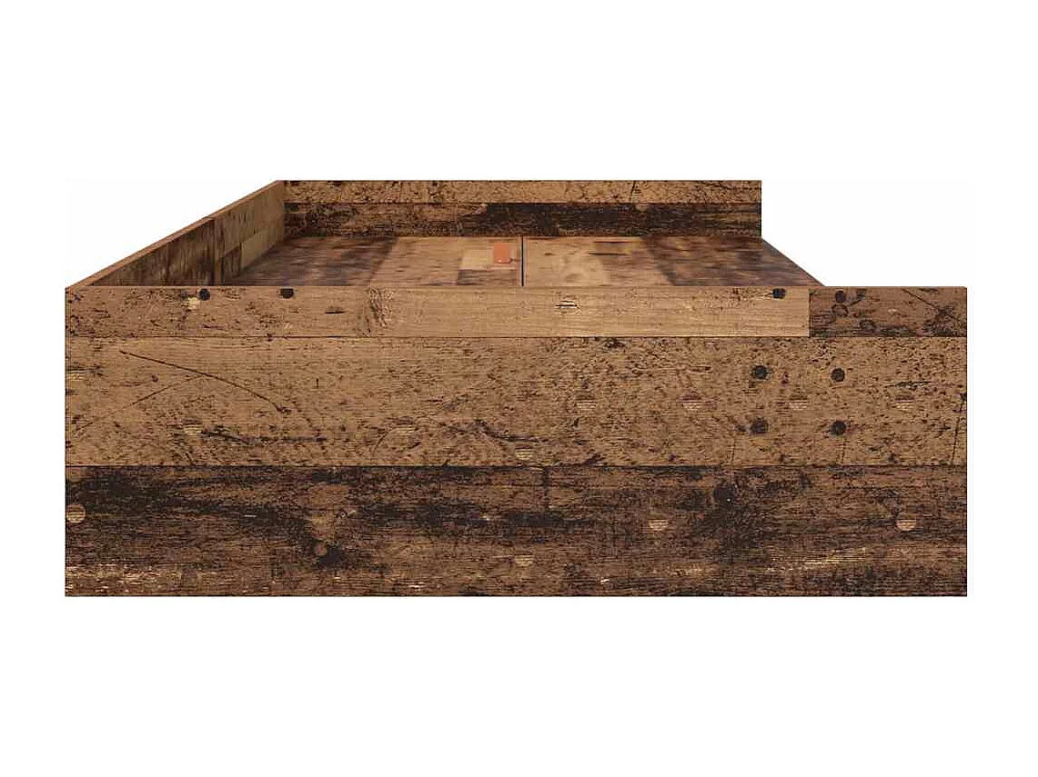 Cadre de lit avec rangement Bois Ancien 80 x 200 cm Bois d'ingénierie