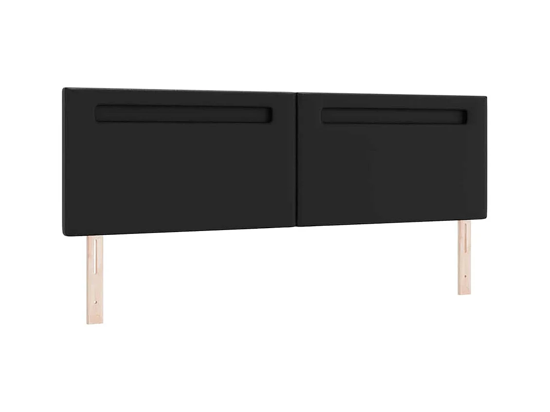 Cadre de lit avec matelas Noir 180 x 200 cm Faux cuir