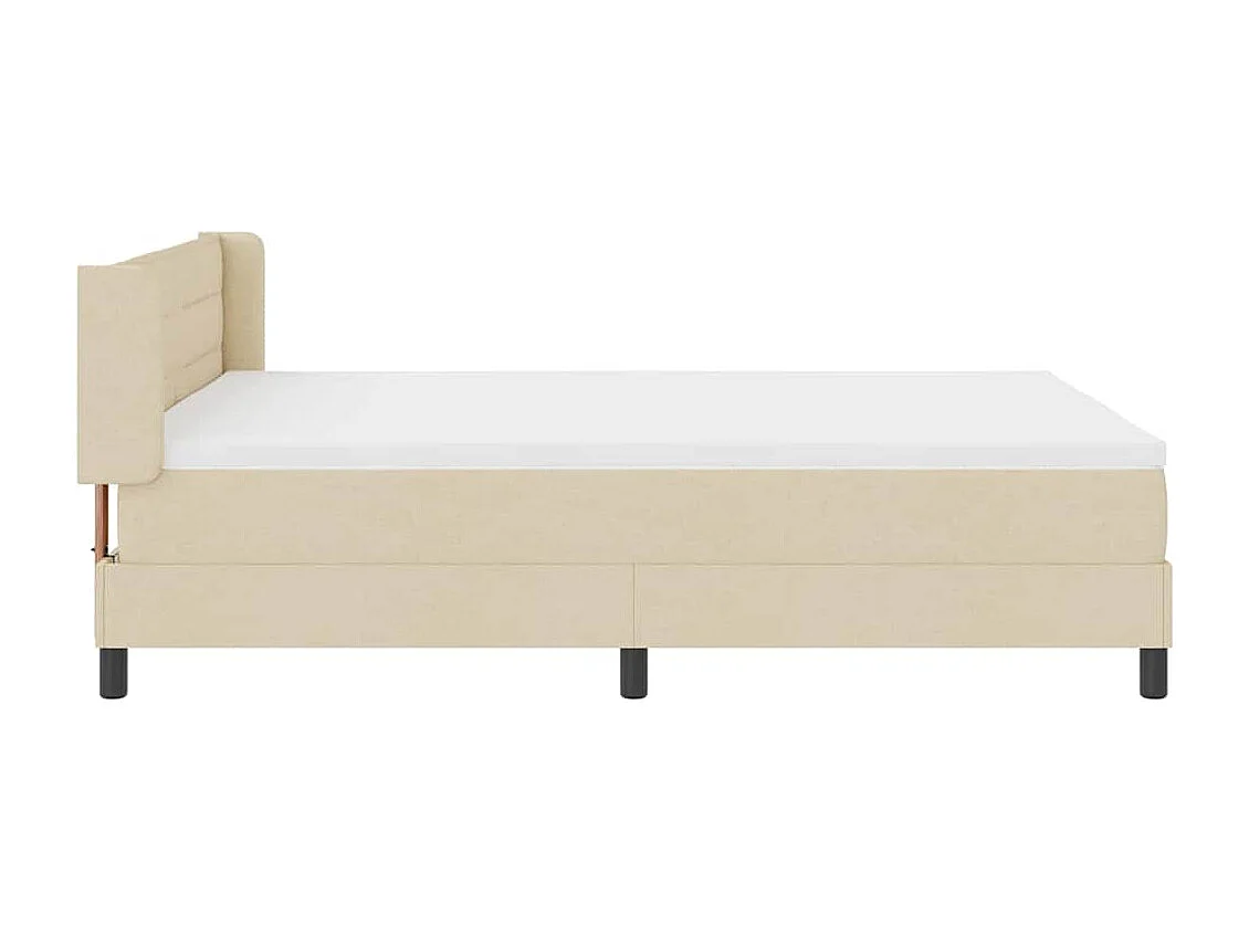 Cadre de lit avec matelas avec matelas Crème 140 x 190 cm