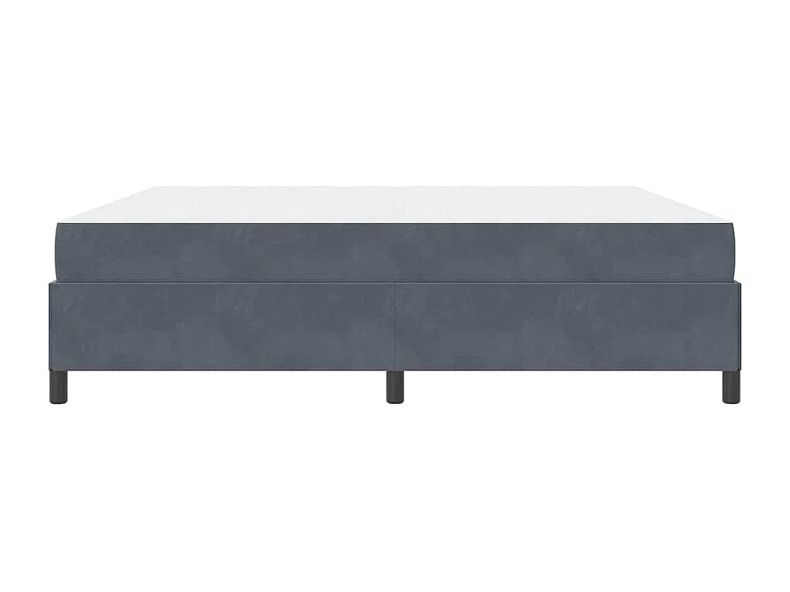 Bedframe Donkergrijs, Grijs en Wit 200 x 200 cm Fluweel