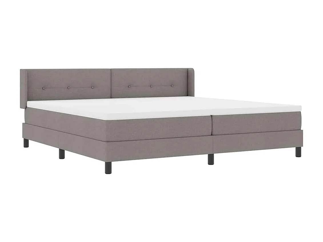Cama box spring con colchón con colchón Taupé 200 x 200 cm