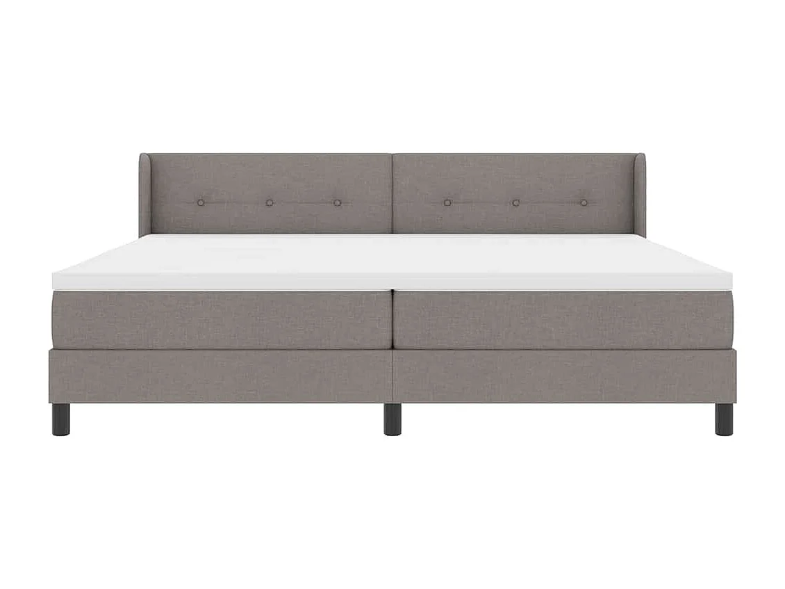 Cama box spring con colchón con colchón Taupé 200 x 200 cm