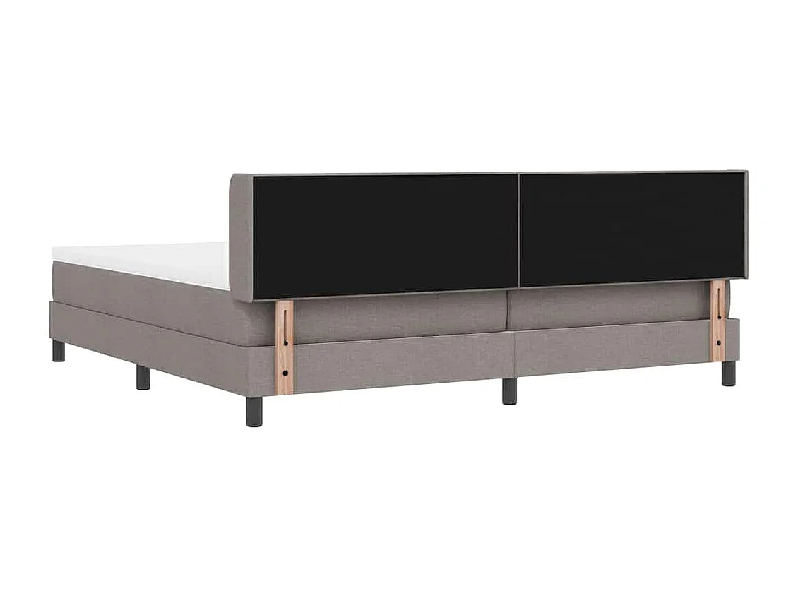 Cama box spring con colchón con colchón Taupé 200 x 200 cm