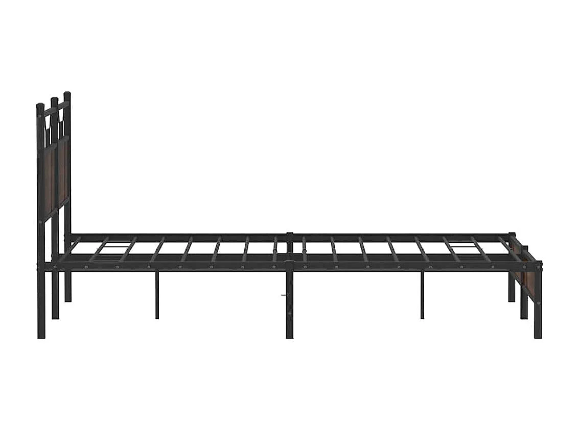 Bedframe zonder matras bewerkt hout bruin eikenkleur 137x190 cm