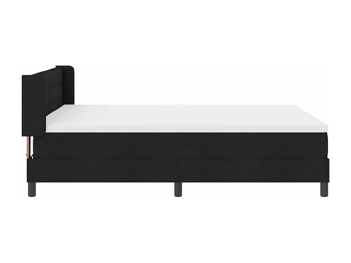 Cadre de lit avec matelas avec matelas Noir 140 x 190 cm