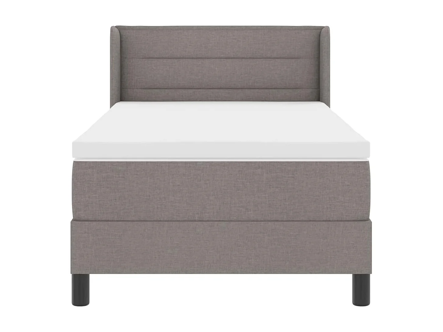 Cama box spring con colchón con colchón Taupé 80 x 200 cm