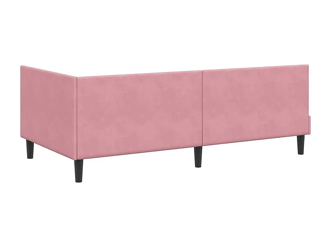 Cadre de lit d'angle Autre avec tête de lit Rose 90 x 200 cm