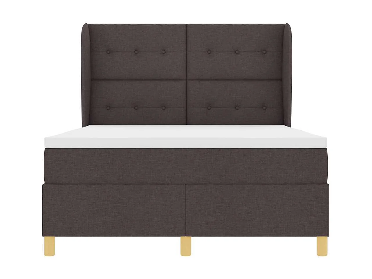 Cadre de lit avec matelas gris foncé 90x190 cm Marron foncé