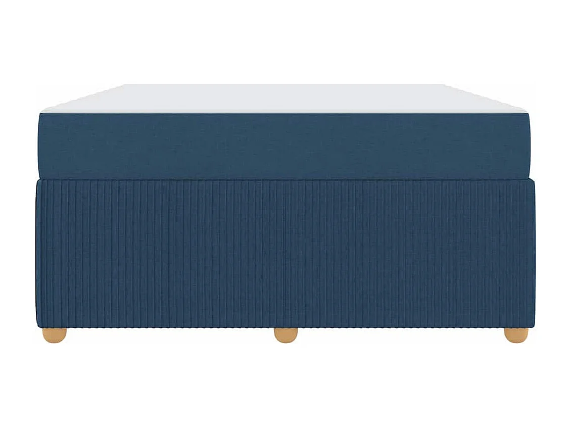 Cadre de lit avec matelas avec matelas Bleu 140 x 200 cm tissu
