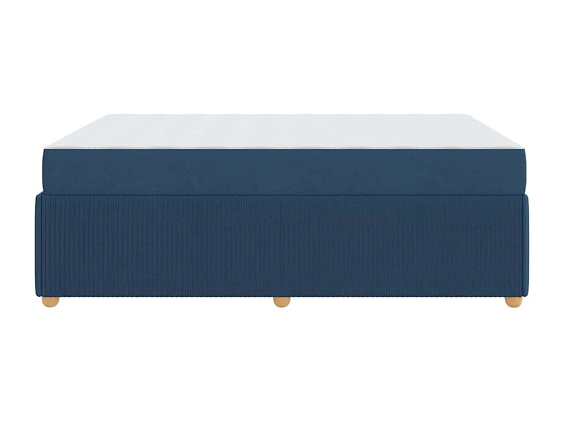 Cadre de lit avec matelas avec matelas Bleu 140 x 200 cm tissu