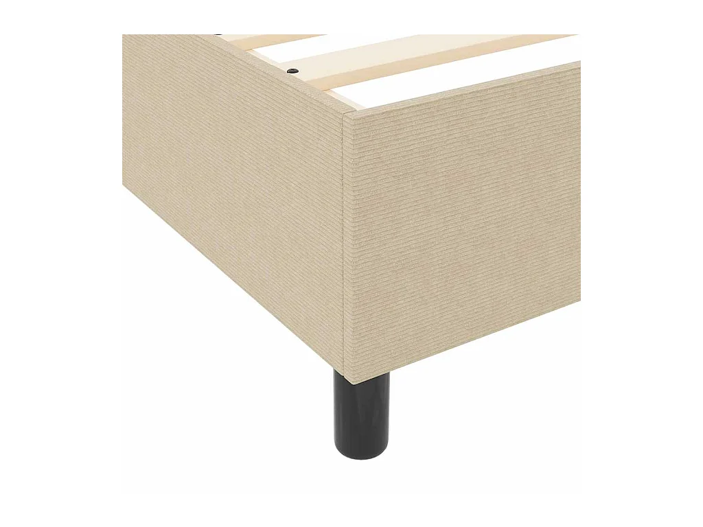 Cadre de lit Vert gris 160 x 200 cm Tissu en velours côtelé