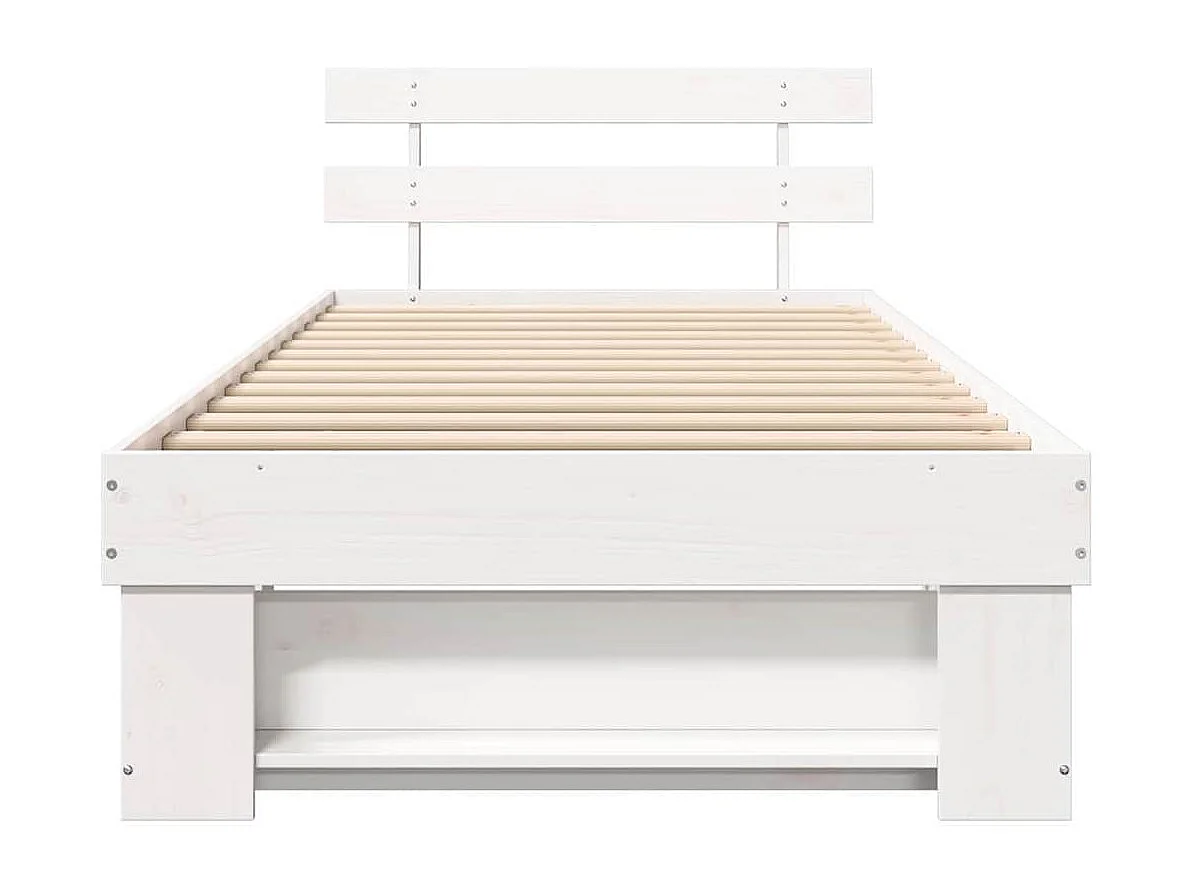 Estructura de cama 75 x 190 cm Madera maciza de pino