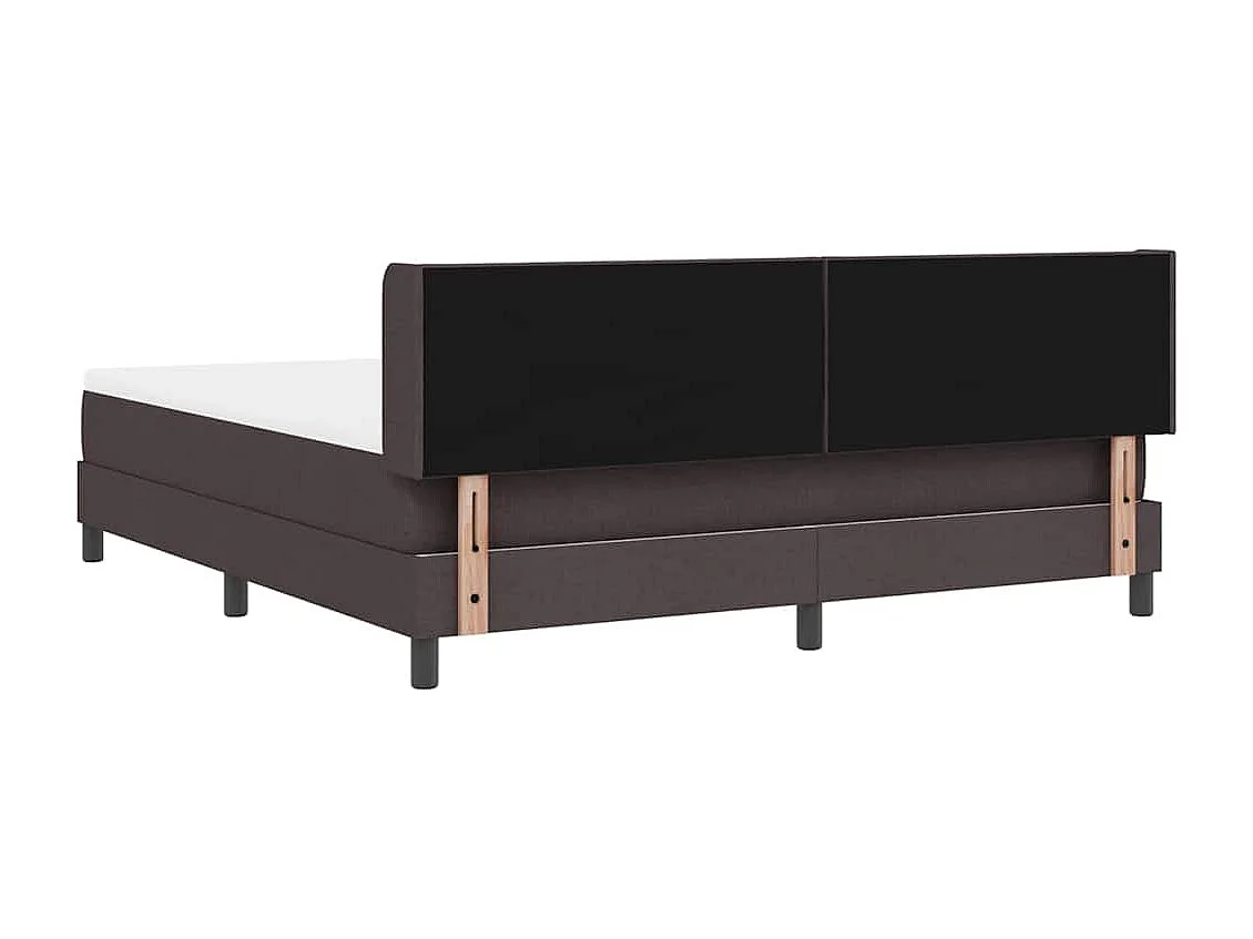 Cadre de lit avec matelas Marron foncé 180 x 200 cm