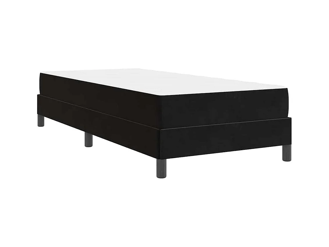 Cadre de lit avec matelas Noir 80 x 200 cm Velours