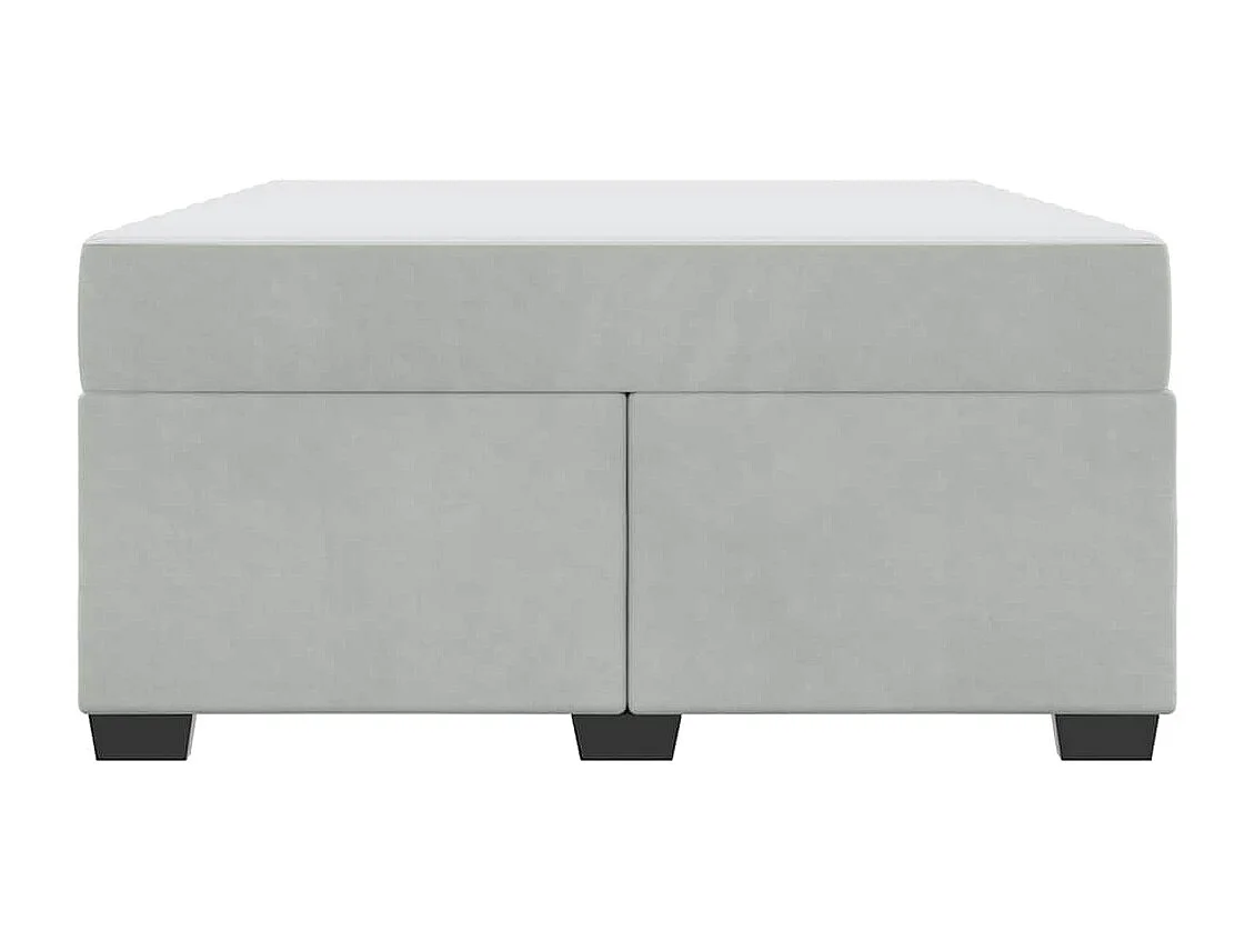 Cadre de lit avec matelas Gris clair 140 x 200 cm Velours