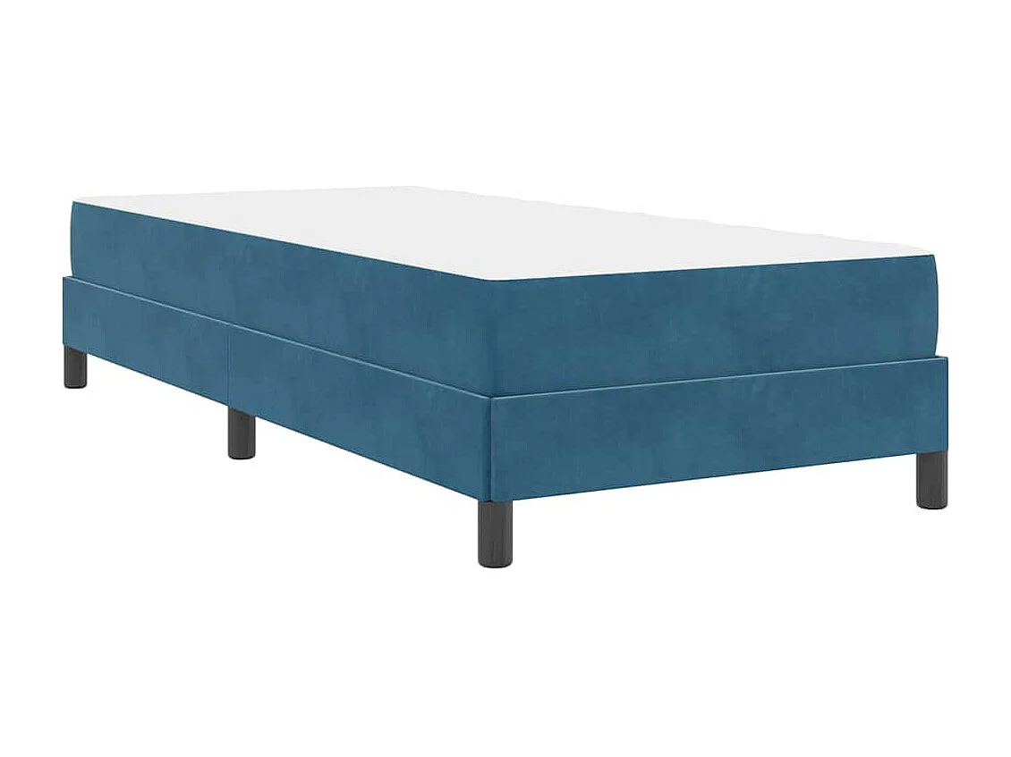 Cama box spring com colchão Azul Escuro 80 x 220 cm Veludo