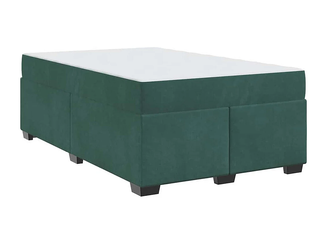 Bedframe met matras met matras Donkergroen 120 x 200 cm Fluweel