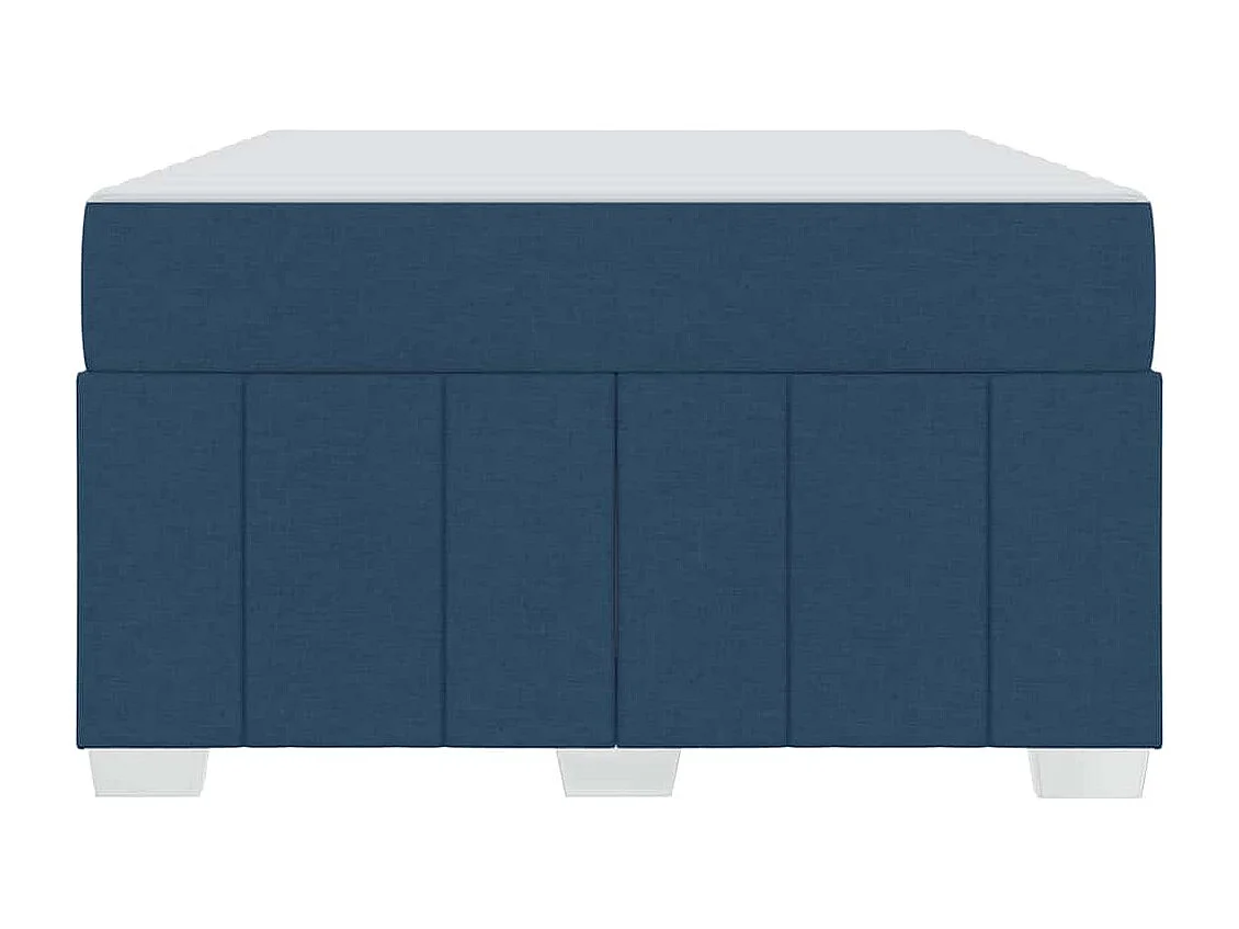 Estructura de cama con colchón Azul 120 x 200 cm tela