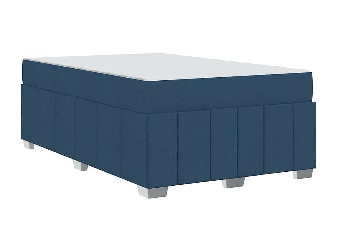 Estructura de cama con colchón Azul 120 x 200 cm tela