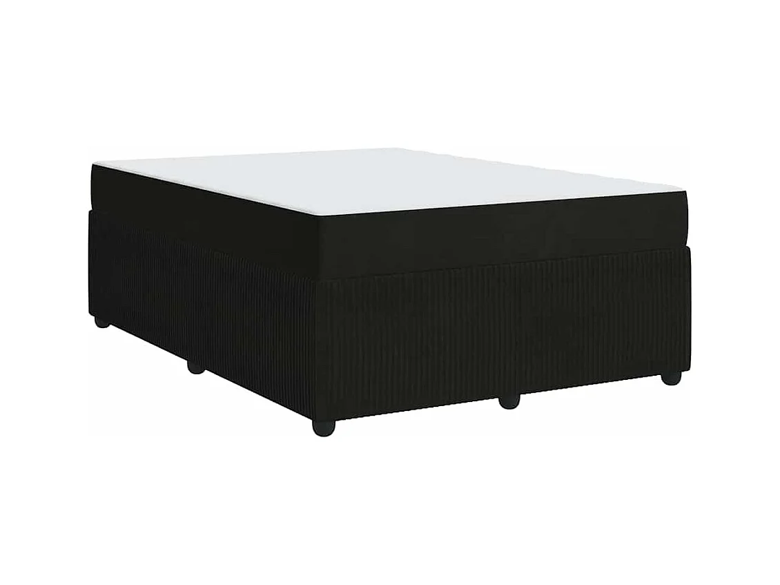 Cadre de lit avec matelas Noir 140 x 200 cm Velours