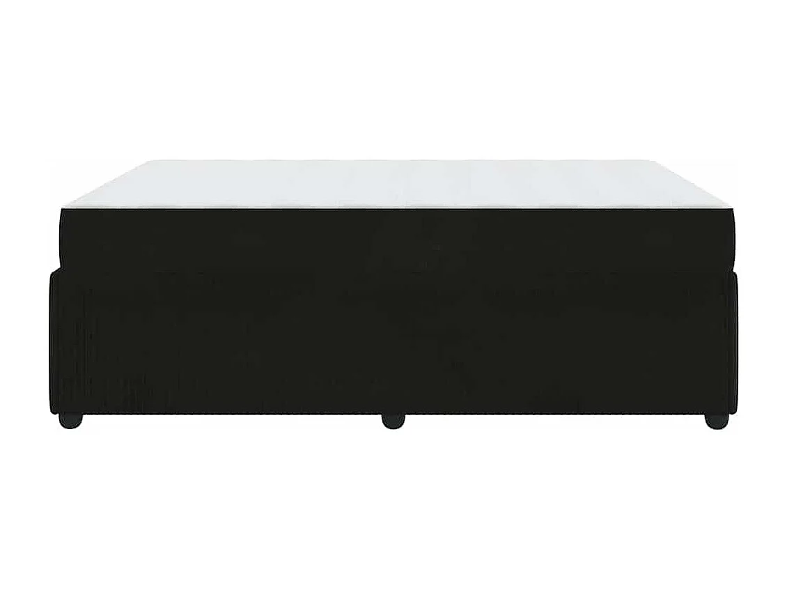 Cadre de lit avec matelas Noir 140 x 200 cm Velours