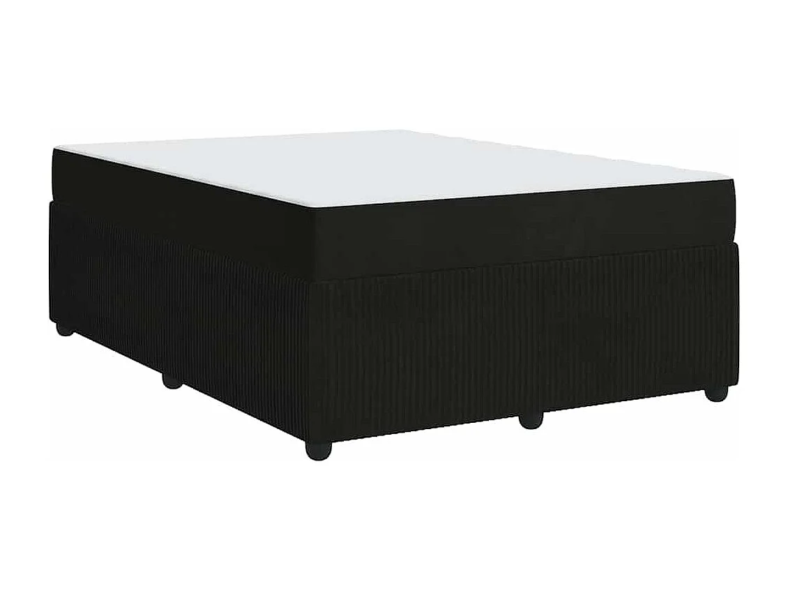 Estructura de cama con colchón Negro 140 x 200 cm Terciopelo