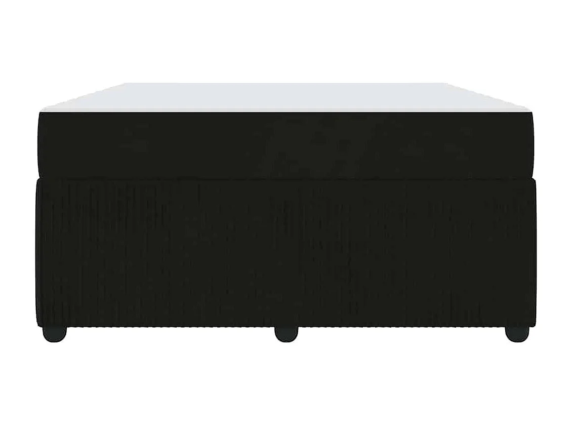 Estructura de cama con colchón Negro 140 x 200 cm Terciopelo