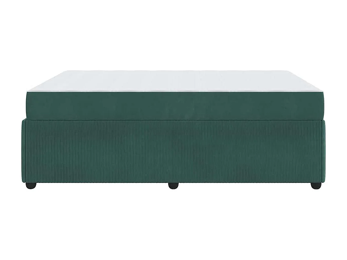 Estructura de cama con colchón Verde oscuro 140 x 200 cm