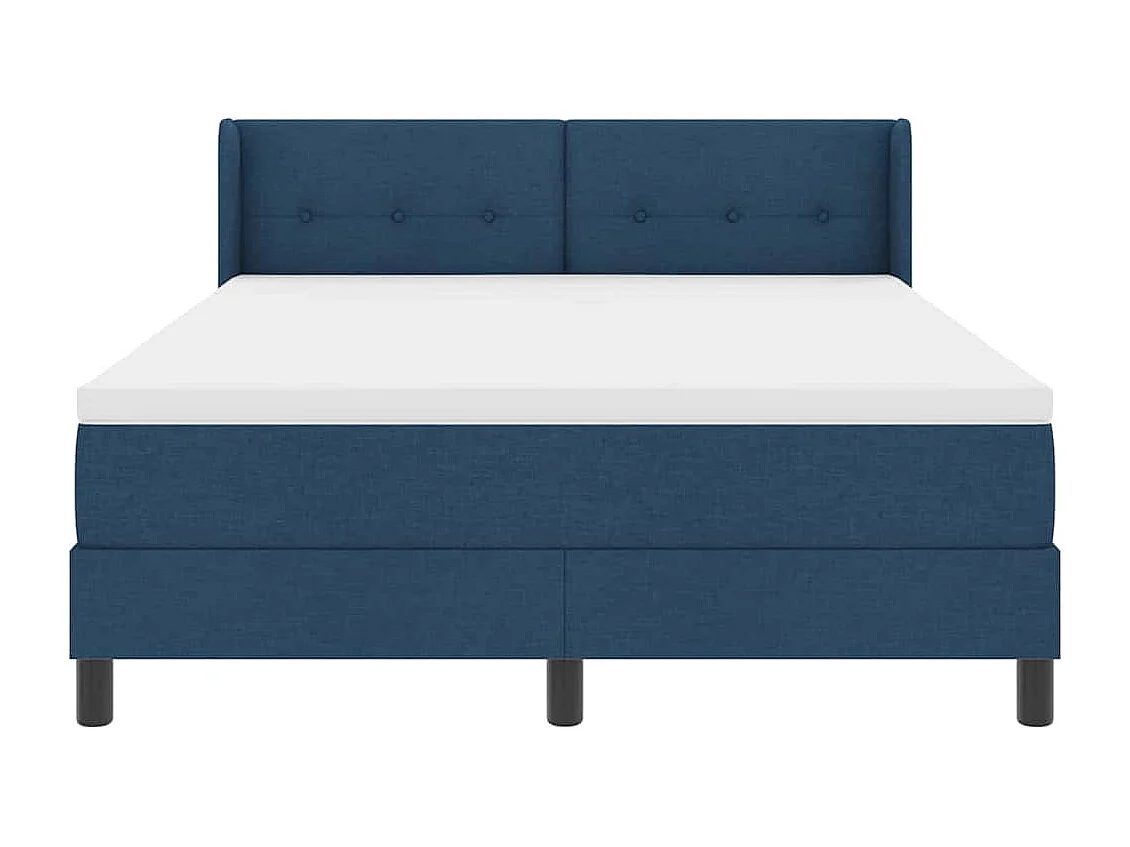 Cama box spring con colchón con colchón Azul 160 x 200 cm