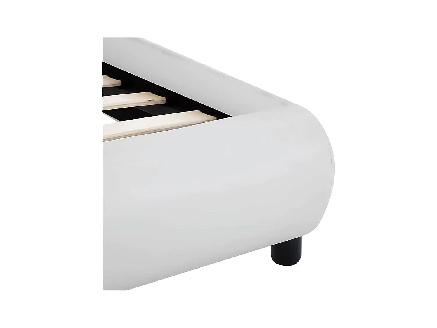 Cadre de lit avec LED sans matelas blanc 180x200 cm