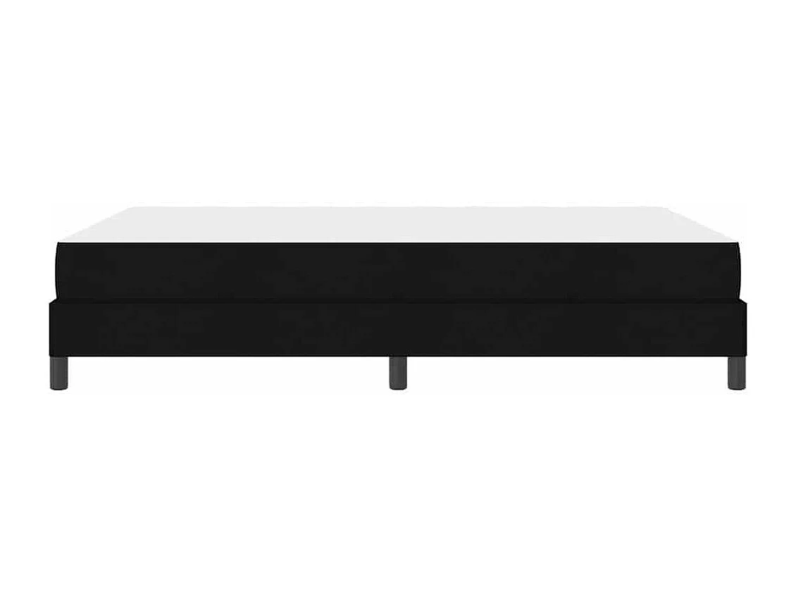 Cama tipo Box Spring con colchón Negro 140 x 200 cm tela