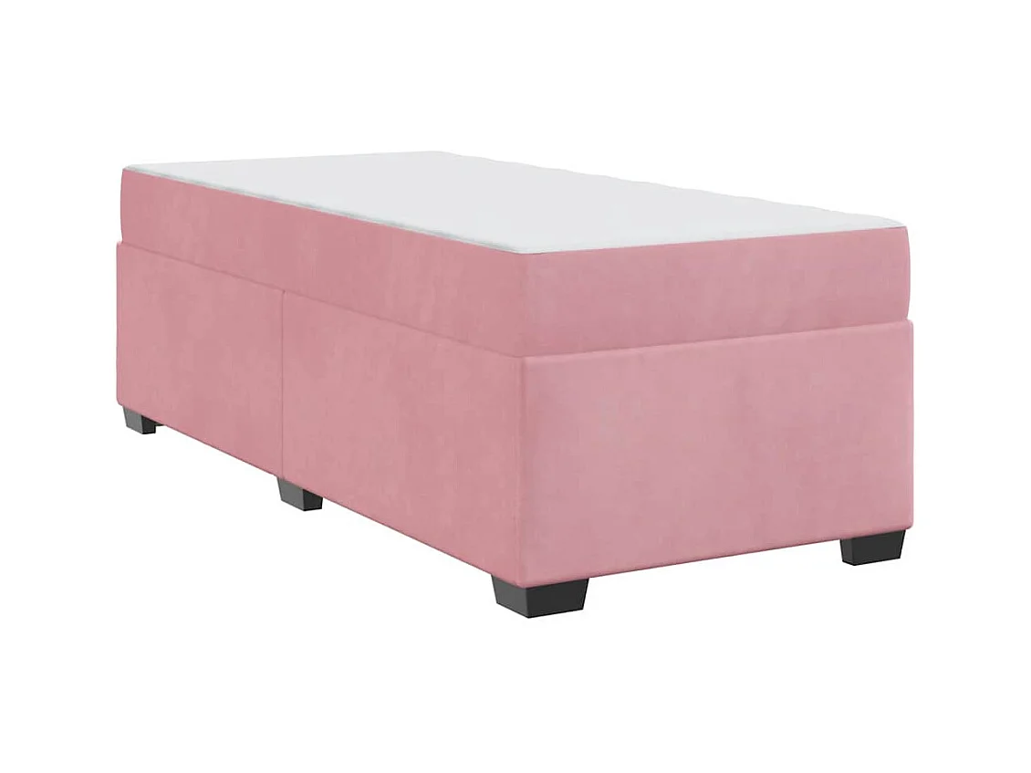 Cadre de lit avec matelas avec matelas Rose 90 x 190 cm Velours