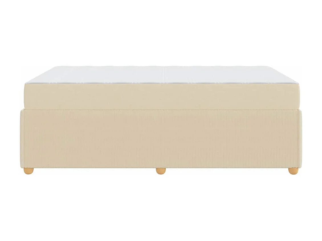 Estrutura de cama com colchão Creme 120 x 190 cm tecido