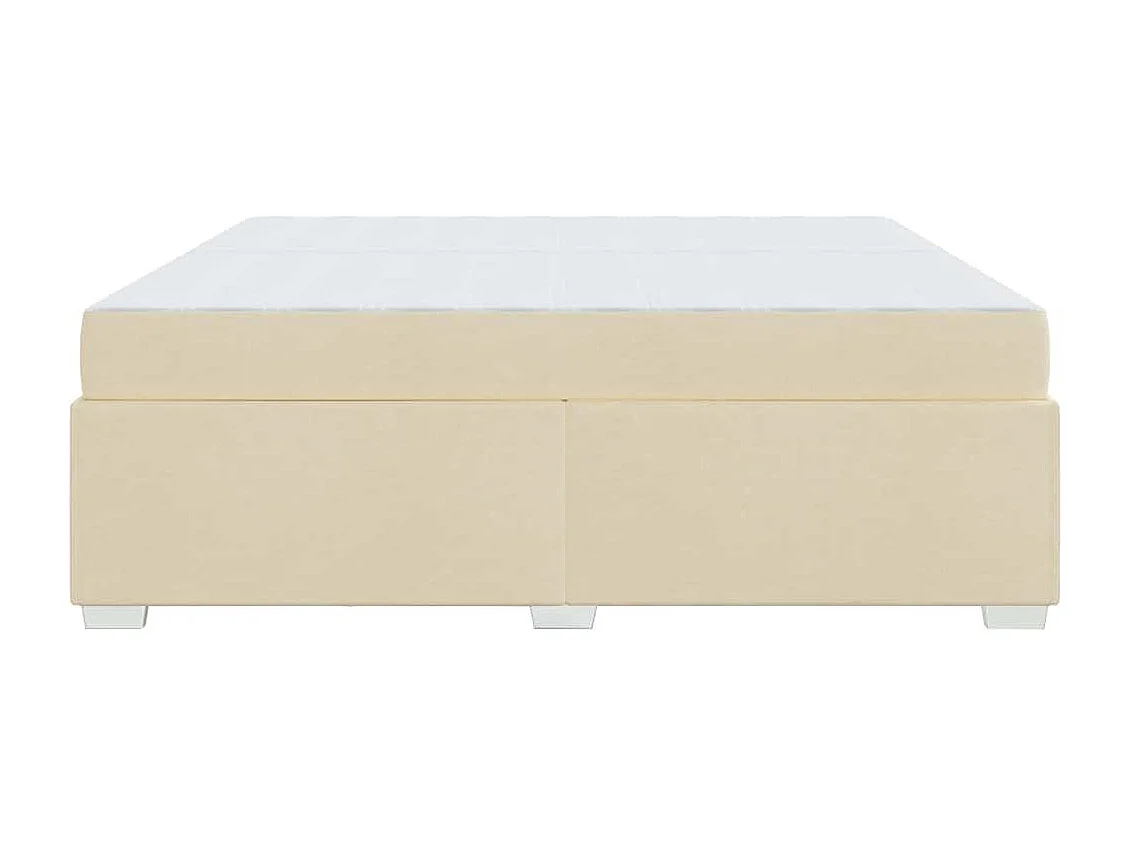 Cadre de lit Crème 200 x 200 cm tissu