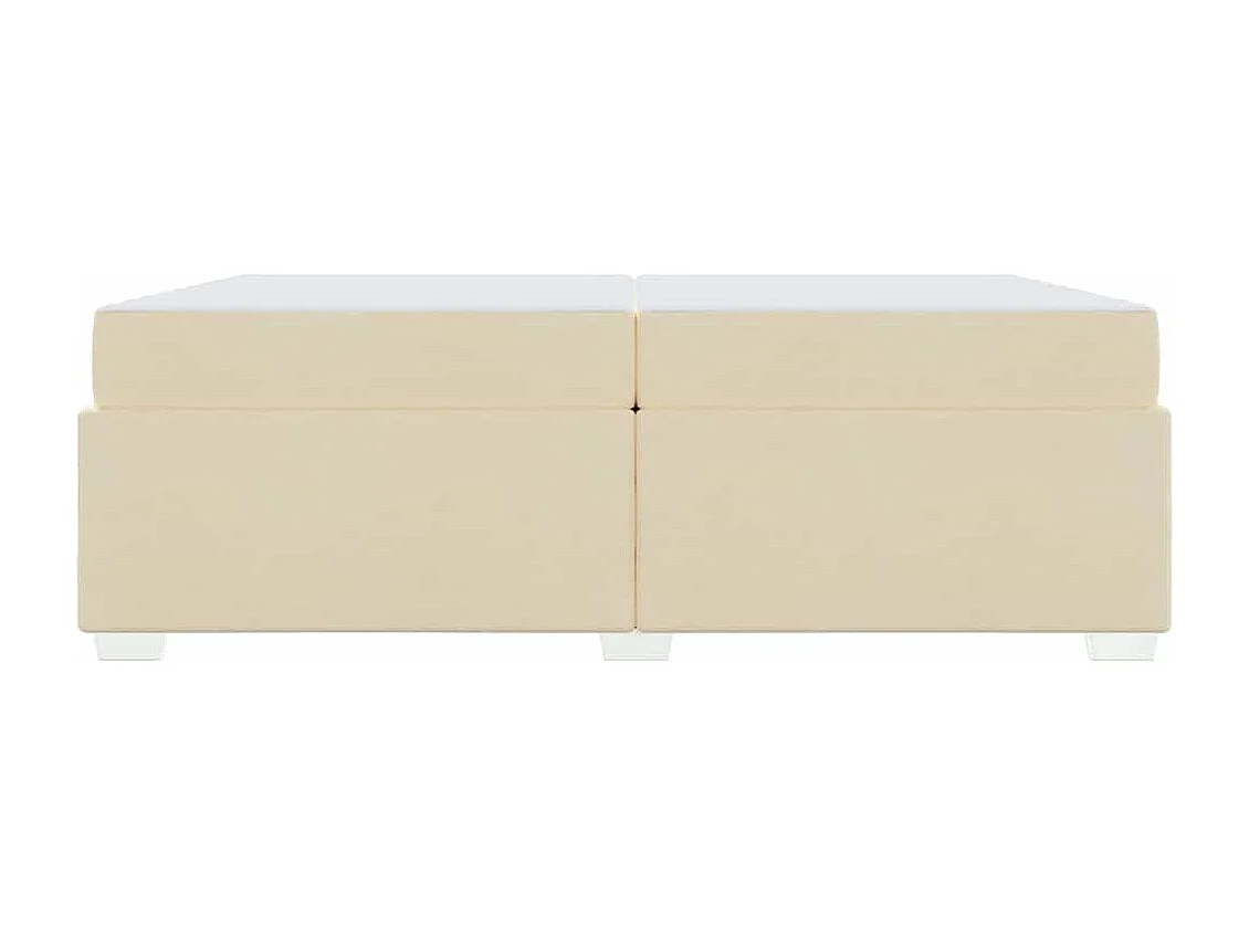 Cadre de lit Crème 200 x 200 cm tissu