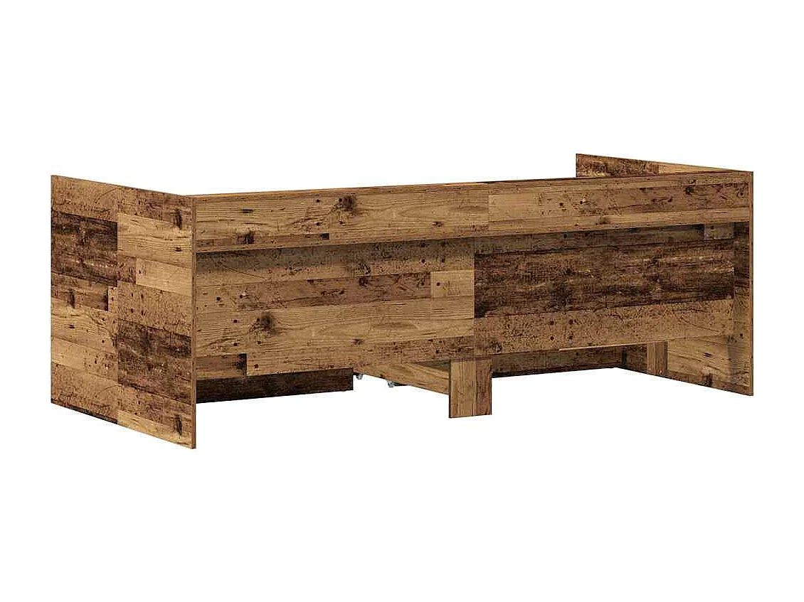 Cadre de lit de jour avec tiroirs Bois ancien 100 x 200 cm