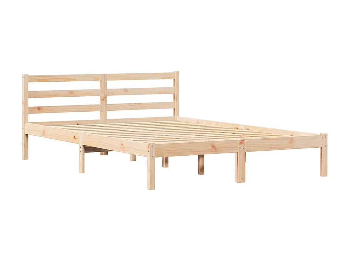 Marco de Cama Marrón 210 x 160 cm Madera maciza de pino