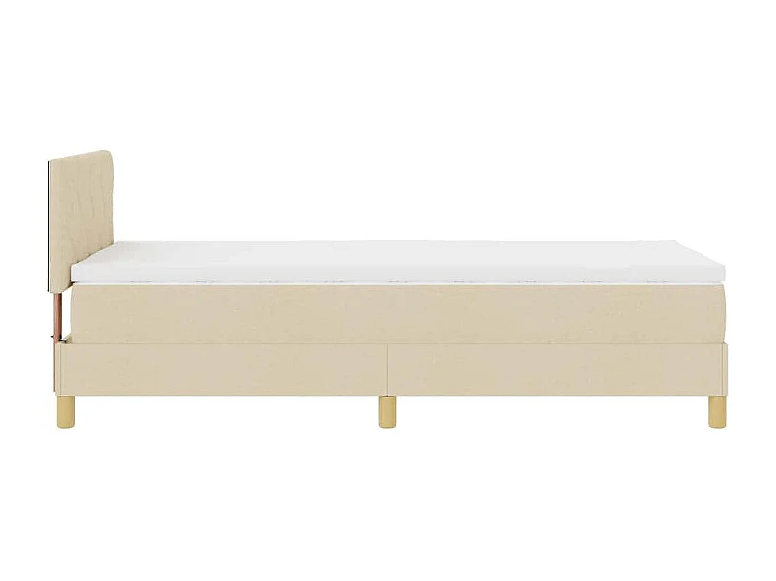 Boxspringbed met matras met matras Crème 100 x 200 cm Stof