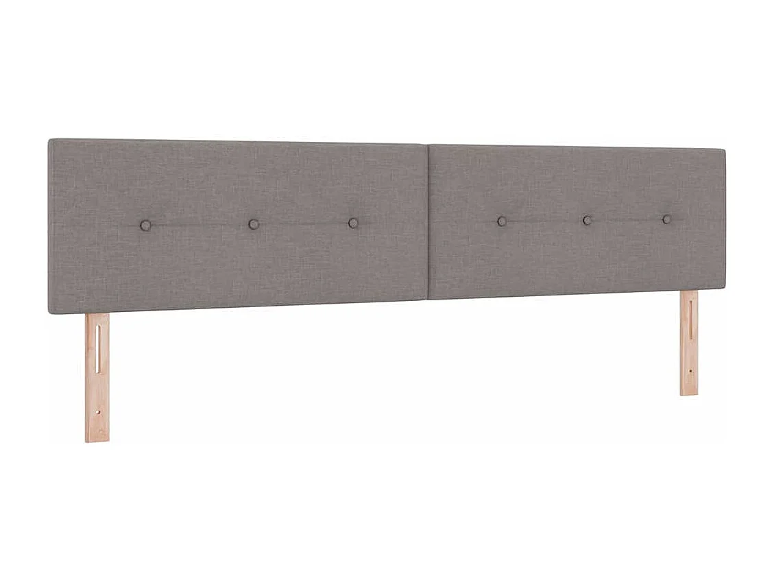Cadre de lit avec Matelas Crème 90x200 cm Tissu Taupe
