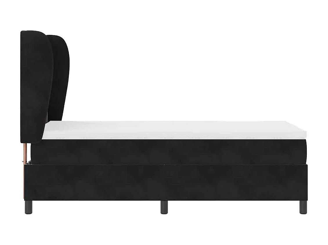 Boxspring bed met matras Zwart 90 x 190 cm Fluweel