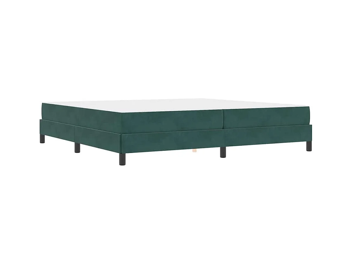 Cama box spring con colchón Verde oscuro 200 x 200 cm