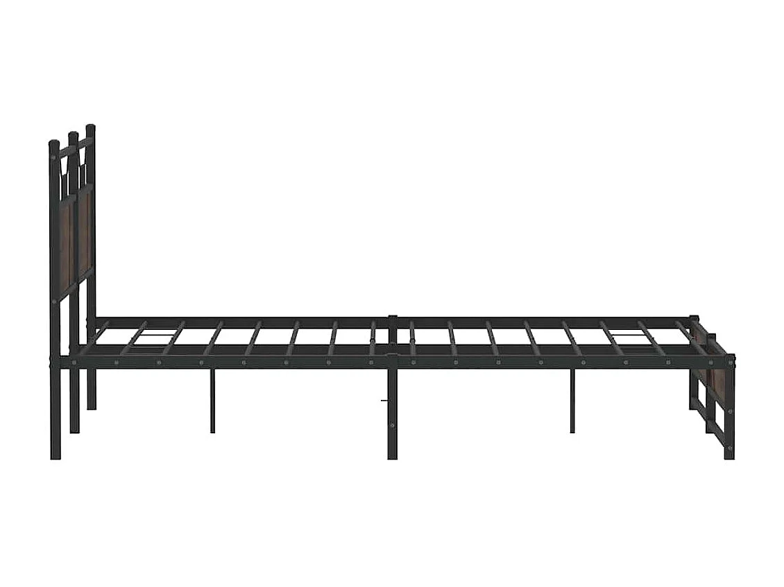 Bedframe zonder matras bewerkt hout bruin eikenkleur 137x190 cm