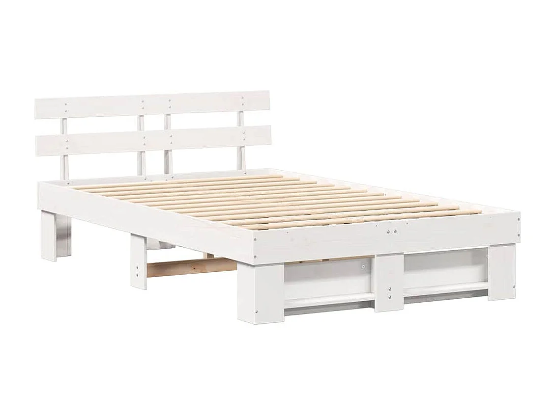 Estructura de cama 120 x 190 cm Madera maciza de pino