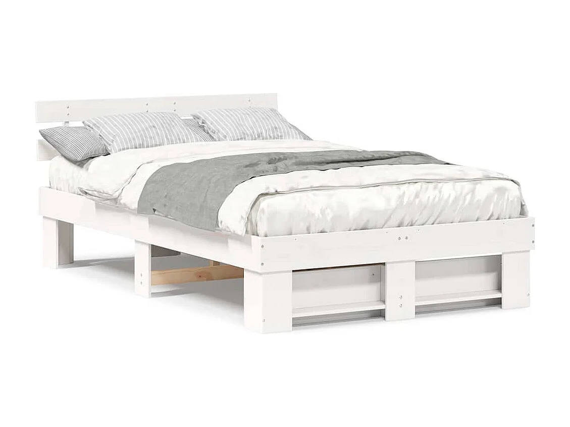 Estructura de cama 120 x 190 cm Madera maciza de pino