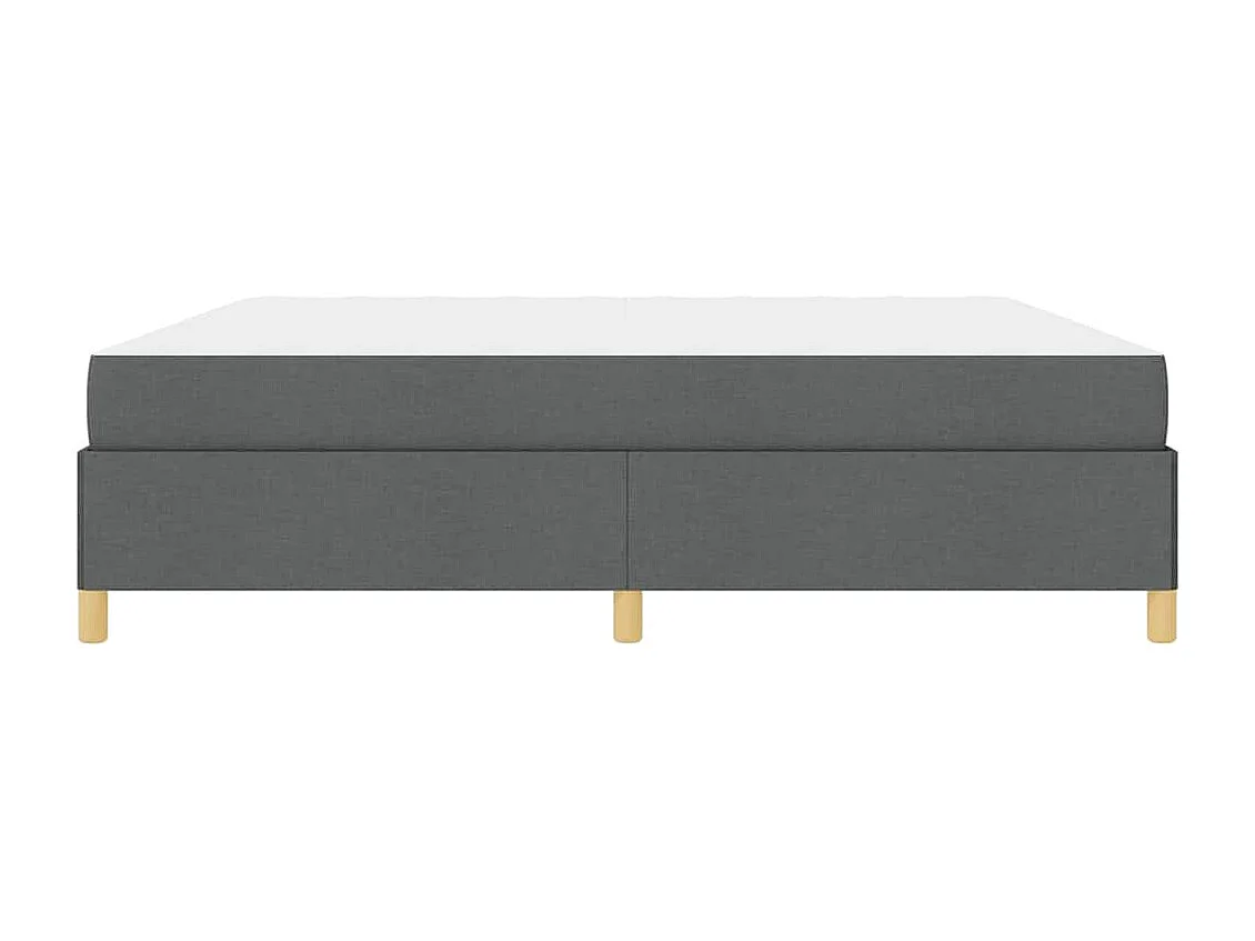 Cama tipo Box Spring con colchón Gris oscuro 200 x 200 cm tela