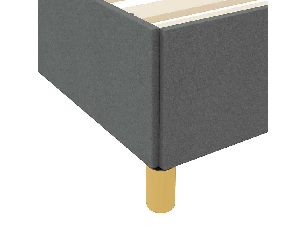 Cama tipo Box Spring con colchón Gris oscuro 200 x 200 cm tela